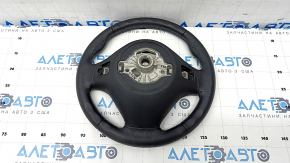 Bare steering wheel BMW 3 F30 12-18 leather black, Sport under petals without heating, worn, scratches, torn fastening