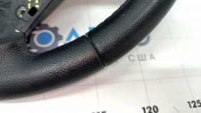 Bare steering wheel BMW 3 F30 12-18 leather black, Sport under petals without heating, worn, scratches, torn fastening