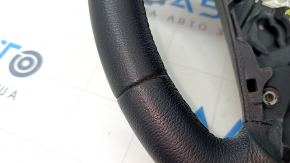Bare steering wheel BMW 3 F30 12-18 leather black, Sport under petals without heating, worn, scratches, torn fastening