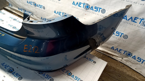 Bare rear bumper VW Jetta 15-18 USA blue LD5L, cracks