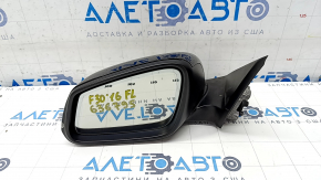 Left side mirror BMW 3 F30 4d 13-18 usa 5 pins, matt mount, turn signal, auto-dimming, black