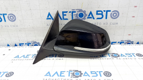 Left side mirror BMW 3 F30 4d 13-18 usa 5 pins, matt mount, turn signal, auto-dimming, black