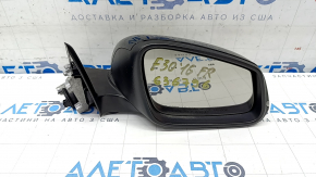 Right side mirror BMW 3 F30 4d 13-18 usa 5 pins, matt mount, turn signal, black