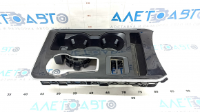 Center console trim with cup holder Ford Edge 19 - black, for parking sensors, scratches