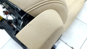 Driver's seat BMW 3 F30 12-18 with airbag, electric with memory, beige leather, cracks, scratches, dry cleaning