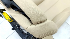 Driver's seat BMW 3 F30 12-18 with airbag, electric with memory, beige leather, cracks, scratches, dry cleaning