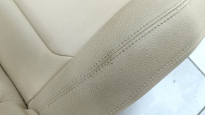 Driver's seat BMW 3 F30 12-18 with airbag, electric with memory, beige leather, cracks, scratches, dry cleaning