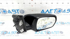 Side mirror right Ford Edge 19-12 pins, turn signal, heated, BSM, black, mirror painted
