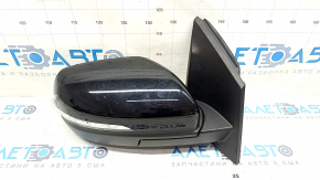 Side mirror right Ford Edge 19-12 pins, turn signal, heated, BSM, black, mirror painted