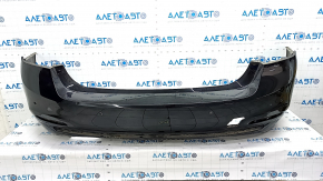 Bare rear bumper BMW 3 F30 16-18 for parking sensors, black, pressed, scratches, broken mount,