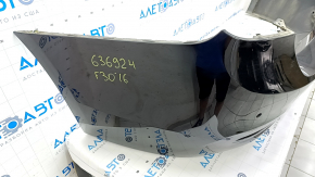Bare rear bumper BMW 3 F30 16-18 for parking sensors, black, pressed, scratches, broken mount,