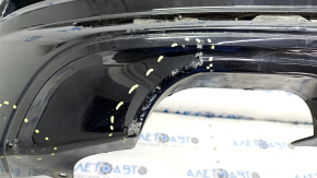 Bare rear bumper BMW 3 F30 16-18 for parking sensors, black, pressed, scratches, broken mount,