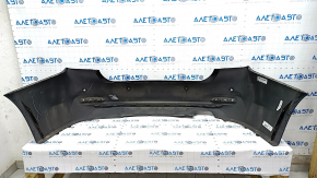 Bare rear bumper BMW 3 F30 16-18 for parking sensors, black, pressed, scratches, broken mount,