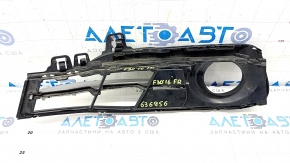Frame grille fog light right BMW 3 F30 16-18 partially open, with molding, sand, bumps