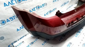 Rear bumper bare 2 parts Jeep Patriot 11-17 red PRP, cracks