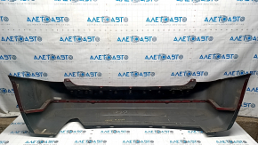 Rear bumper bare 2 parts Jeep Patriot 11-17 red PRP, cracks