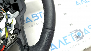 Naked steering wheel Ford Edge 19 - black leather, heated, worn, fasteners torn