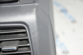 Console central armrest Ford Mustang Mach-E 21-23 leather black with gray stitching, scuffs