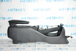 Console central armrest Ford Mustang Mach-E 21-23 leather black with gray stitching, scuffs
