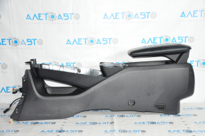 Console central armrest Ford Mustang Mach-E 21-23 leather black with gray stitching, scuffs