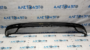Rear bumper trim Ford Fusion mk5 13-18 for 2 pipes black gloss, crack, broken fasteners, dents, no fragment
