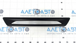 Door sill trim front left outer BMW 3 F30 12-18 black with chrome, scratches