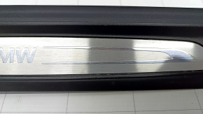 Door sill trim front right outer BMW 3 F30 12-18 black with chrome, scratches, bumps