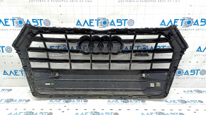 Radiator grill Audi Q5 80A 18-20 complete, with emblems, chrome, for parking sensors, sand, chips, chrome swelled