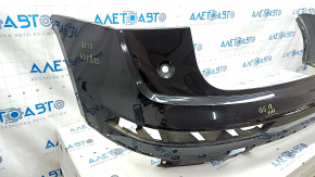 Bare rear bumper upper part Audi Q5 80A 18-20 for parking sensors, black, with mount