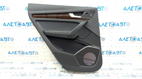 Door trim card rear left Audi Q5 80A 18-20 black, with wood insert, black armrest, scratch