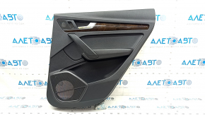 Door trim card rear right Audi Q5 80A 18-20 black, with wood insert, black armrest