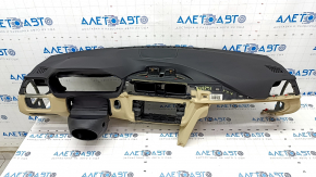 Torpedo front panel with AIRBAG BMW 3 F30 12-18 4d black with beige without projection