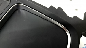 Center console trim with cup holders BMW 3 F30 16-18 black, with cigarette lighter, chrome finish