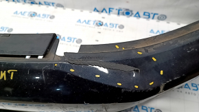 Bare front bumper VW Jetta 11-14 USA black LC9X, cracks, broken fasteners, rubbed