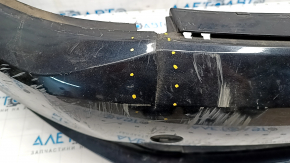 Bare front bumper VW Jetta 11-14 USA black LC9X, cracks, broken fasteners, rubbed