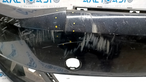 Bare front bumper VW Jetta 11-14 USA black LC9X, cracks, broken fasteners, rubbed