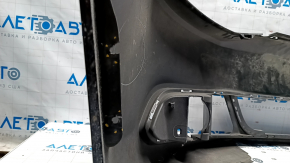 Bare front bumper VW Jetta 11-14 USA black LC9X, cracks, broken fasteners, rubbed
