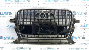 Radiator grill Audi Q5 8R 13-17 rest, for parking sensors, gloss, chrome, sand, scratches