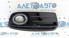 Lower grille of the front bumper right Audi Q5 8R 13-17 rest, matt+gloss chrome under fog lights, type 2, sand, broken mount