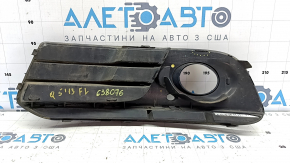 Lower grille of the front bumper right Audi Q5 8R 13-17 rest, matt+gloss chrome under fog lights, type 2, sand, broken mount