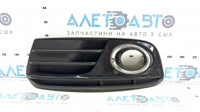 Lower grille of the front bumper left Audi Q5 8R 13-17 rest, matt+gloss chrome under fog lights, type 2, sand, scratches