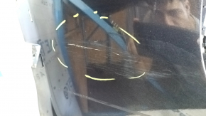 Bare rear bumper Fiat 500L 14-17 prerest Trekking without parking sensors, graphite, scratches, pressed, crack in mount