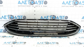 Radiator grill assembly with frame Ford Fusion mk5 17-18 sand, cracked, broken fasteners, missing fragment