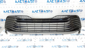Lower grille in front of bumper Toyota Camry v70 18-20 hybrid XLE, under parking sensors, broken mount, pressed, scratches, bumps