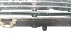 Lower grille in front of bumper Toyota Camry v70 18-20 hybrid XLE, under parking sensors, broken mount, pressed, scratches, bumps