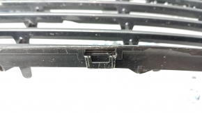 Lower grille in front of bumper Toyota Camry v70 18-20 hybrid XLE, under parking sensors, broken mount, pressed, scratches, bumps