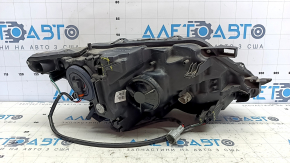 Headlight front left Nissan Rogue 14-16 bare halogen, broken fasteners, for polishing, TAIWAN