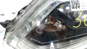 Headlight front left Nissan Rogue 14-16 bare halogen, broken fasteners, for polishing, TAIWAN