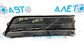 Front bumper grille side left VW Passat b8 16-19 USA without fog lights, broken fasteners