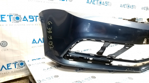 Bare front bumper VW Jetta 15-18 USA blue, pressed, crack in mount